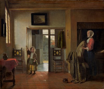 De Slaapkamer door Pieter de Hooch